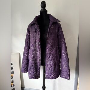Elegant Purple Quilted Women's Jacket